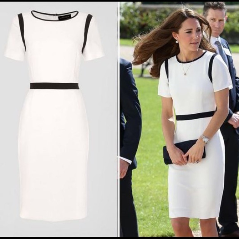 Jaeger White and Navy size 10 Kate Middleton dress